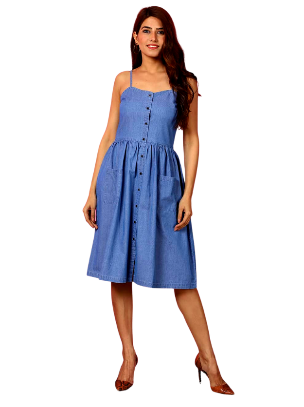 Calvin Klein NWT DENIM / WHITE Color Block Fit & Flare Dress size 14 | eBay