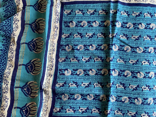 Handblock Print Floral Butti Dupatta